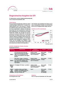 LaboLink_STI-D_Juni2014.qxp_Layout:15 Seite 1  labo link  • www.synlab.ch  Diagnostisches Vorgehen bei STI