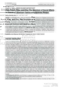 Multimodal Commun. 2016; 5(2): 93–109  Nimish K. Pratha, Natalie Avunjian and Neil Cohn* Pow, Punch, Pika, and Chu: The Structure of Sound Effects in Genres of American Comics and Japanese Manga