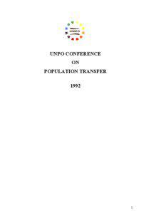 UNPO CONFERENCE ON POPULATION TRANSFER