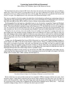 Connecting Squirrel Hill and Homestead  Helen Wilson, Vice-President, Squirrel Hill Historical Society “The Sutch family had a farm on Squirrel Hill. In the valley below they had a ferry that took passengers across the