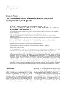 The Association between Autoantibodies and Peripheral Neuropathy in Lupus Nephritis