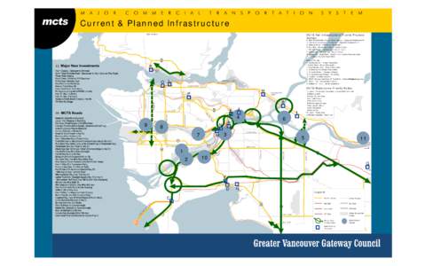 Current & Planned Infrastructure MCTS Rail Infrastructure Priority Projects First Priority A. New Westminster (Fraser River) Bridge - Upgrade/Replacement B. Pitt River Swing Span Rail Bridge - Upgrade/Replacement C. Robe