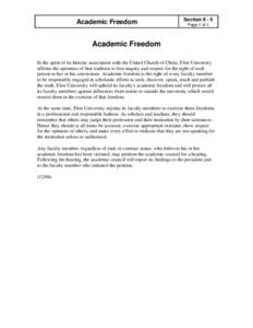 Academic Freedom  Section II - 5 Page 1 of 1  Academic Freedom