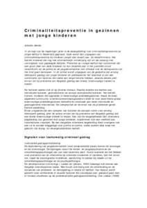 Microsoft Word - Criminaliteitspreventie in gezinnen met jonge kinderen.doc