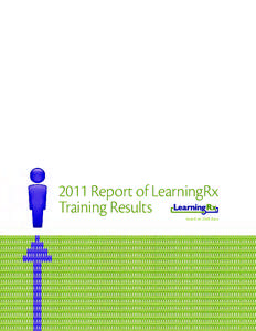 2011 Report of LearningRx Training Results based on 2009 data TABLE OF CONTENTS