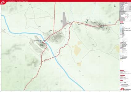 MOZAMBIQUE - Tete town - Base Map DEM. REP. CONGO  TANZANIA