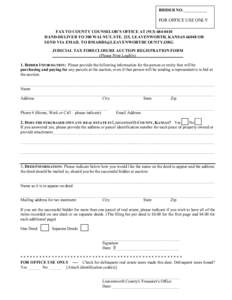 Tax Sale Bidder Registration Form