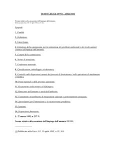 7(672/(**($0,$172  Norme relative alla cessazione dell’impiego dell’amianto. Pubblicata nella Gazz. Uff. 13 aprile 1992, n. 87, S.O.