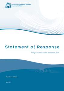 Gingin allocation plan - statement of response