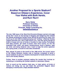 Microsoft Word - Proposal for a Sports Stadium