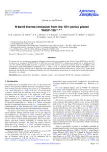 H-band thermal emission from the 19-h period planet WASP-19b