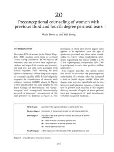 20 Preconceptional counseling of women with previous third and fourth degree perineal tears Maria Memtsa and Wai Yoong  INTRODUCTION