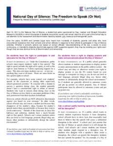 In 2006, the State of Washington enacted the landmark Anderson-Murray Antidiscrimination Law to protect lesbian, gay, bisexual and transgender (LGBT) people from discrimination through Washington’s Law Against Discrimi