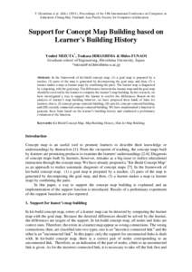 T. Hirashima et al. (EdsProceedings of the 19th International Conference on Computers in Education. Chiang Mai, Thailand: Asia-Pacific Society for Computers in Education Support for Concept Map Building based 