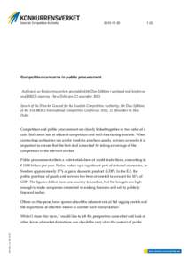 [removed]) Competition concerns in public procurement