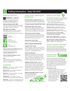 2  Finding Information - Early Fall 2014 Telephone & Internet EMERGENCY — DIAL 911