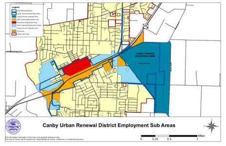 Legend UrbanRenewalDistrict Urban Renewal District Boundary Canby Pioneer Industrial Park