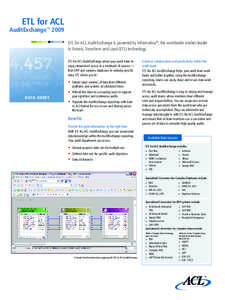 ETL for ACL AuditExchange 2009 Data Sheet
