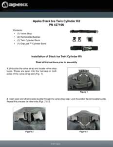 Apeks Black Ice Twin Cylinder Kit PN[removed]Contents: •	 (1) Valve Strap •	 (2) Removable Buckles •	 (1) Twin Cylinder Block