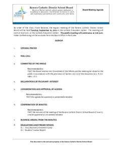 Microsoft Word - Board Meeting Agenda - September 16, 2014.doc
