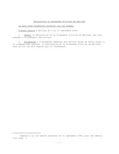 Chapitre premier RÉSOLUTIONS ADOPTÉES PAR LA CONFÉRENCE Résolution 1 Déclaration et Programme d’action de Beijing1 La quatrième Conférence mondiale sur les femmes, S’étant réunie à Beijing du 4 au 15 septem