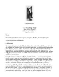 The Lamont Harp  The Healing Harp (From Druid Tradition) By Susa Morgan Black, FSA, Scot Harper, Druid (OBOD)
