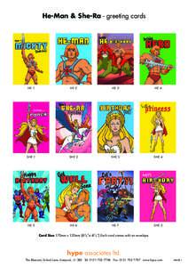 He-Man & She-Ra - greeting cards  HE 1 HE 2