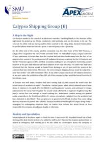 Calypso Shipping Group (B)