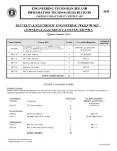 Microsoft Word - DONE 4410 CEC Electrical Electronic Engineering Technology - Industrial Electricity and Electronics.docx