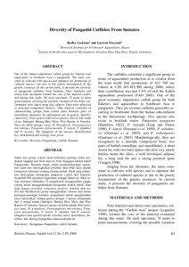 Diversity of Pangasiid Catfishes From Sumatra Rudhy Gustiano1 and Laurent Pouyaud2 1