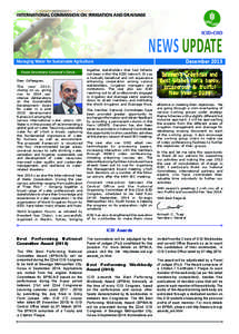 INTERNATIONAL COMMISSION ON IRRIGATION AND DRAINAGE  NEWS UPDATE December 2013