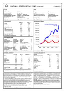 PLATINUM INTERNATIONAL FUND FACTS FEES  Portfolio Value