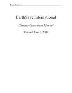 EarthSave International  EarthSave International