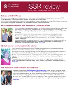 Institute for Social Science Research Newsletter July 2012