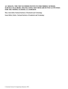 Standards organizations / Gaithersburg /  Maryland / National Institute of Standards and Technology
