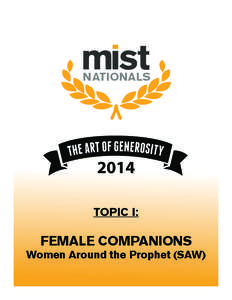 NATIONALS[removed]TOPIC I:  FEMALE COMPANIONS