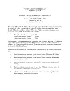 Microsoft Word - PHILLIPS, ELIZABETH  Papers, [removed]doc