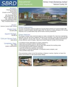 SBRD  Educational LEED® Registered  Kersey Creek Elementray School