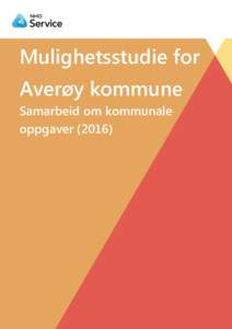 Mulighetsstudie for Averøy kommune Samarbeid om kommunale oppgaver