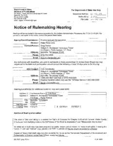 Department of State Division of Publications For Department of State Use Only  312 Rosa L. Parks, 8th FloorSnodgrassfTN Tower