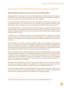 Indigenous peoples by geographic regions / United Nations / Indigenous rights / Declaration on the Rights of Indigenous Peoples / Indigenous peoples of the Americas / Traditional knowledge / International Indian Treaty Council / United Nations Permanent Forum on Indigenous Issues / Americas / Intellectual property law / Ethnology