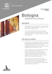 Bologna: UNESCO City of Music; 2007