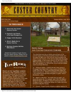 Custer Country Newsletter