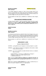 PROVINCE DE QUÉBEC SAINT-GEORGES Modifié par[removed]  À une séance ordinaire du conseil de la Ville de Saint-Georges, tenue au lieu