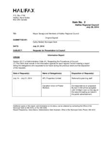 Microsoft Word - Council Presentation Requests Report