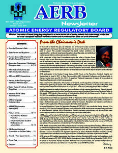 Website: http://www.aerb.gov.in  ISO : 2008 Organisation Vol. 24, No. 1 January - June, 2011