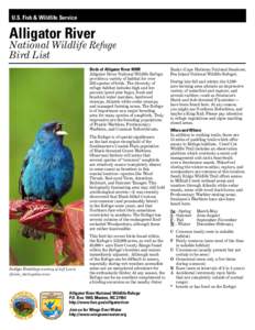U.S. Fish & Wildlife Service  Alligator River National Wildlife Refuge Bird List