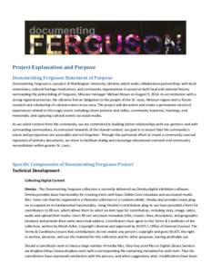   	
     Project	
  Explanation	
  and	
  Purpose	
   Documenting	
  Ferguson	
  Statement	
  of	
  Purpose	
  	
  