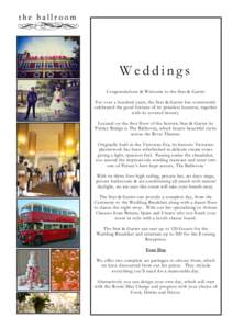 Weddings Congratulations & Welcome to the Star & Garter For over a hundred years, the Star & Garter has consistently celebrated the good fortune of its priceless location, together with its coveted history. Located on th