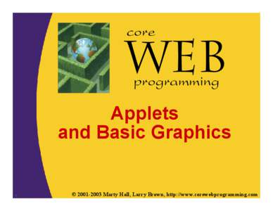 core programming Applets and Basic Graphics